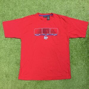Vintage Y2K Detroit Pistons T-Shirt Spellout Horse Head Logo NBA Basketball XL